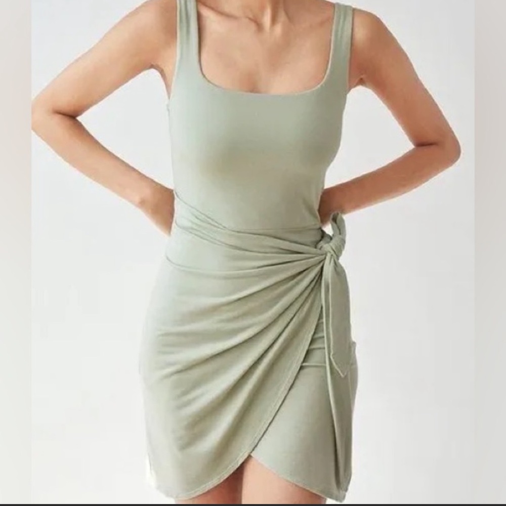 Wilfred Dresses | Aritzia Wilfred Saturn Mini Wrap Dress Mint Green